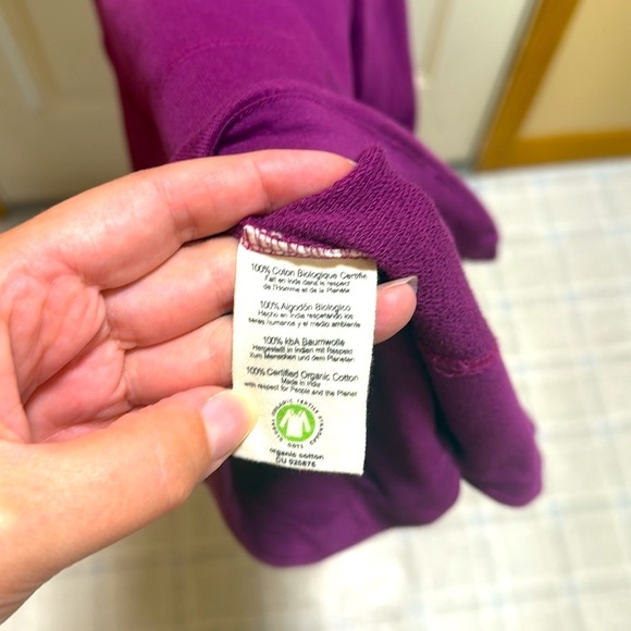 Ethos Paris Organic Cotton Purple Sleeveless Maxi Dress Floral Design size M - Picture 4 of 7